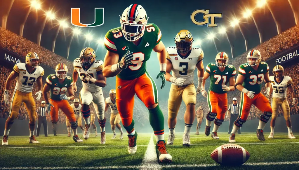 miami hurricanes football vs georgia tech yellow jackets football match player stats