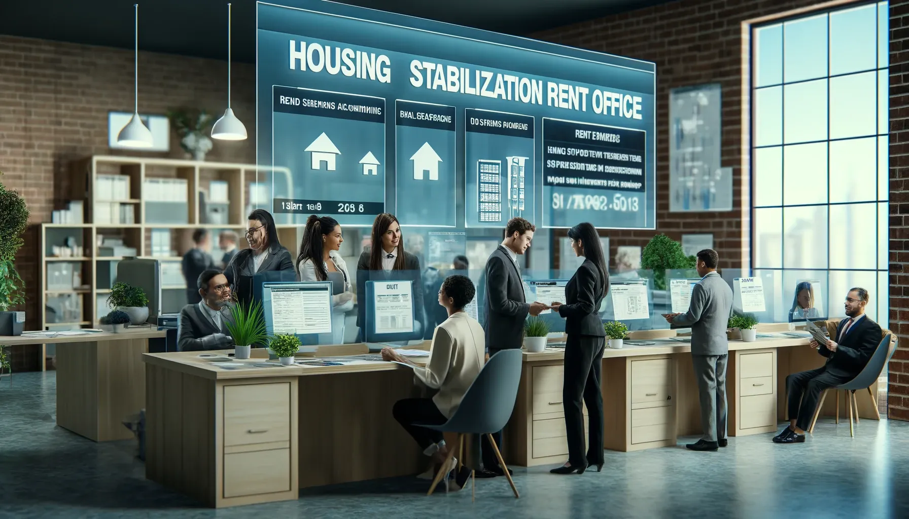 Distribution of housing stabilization rents