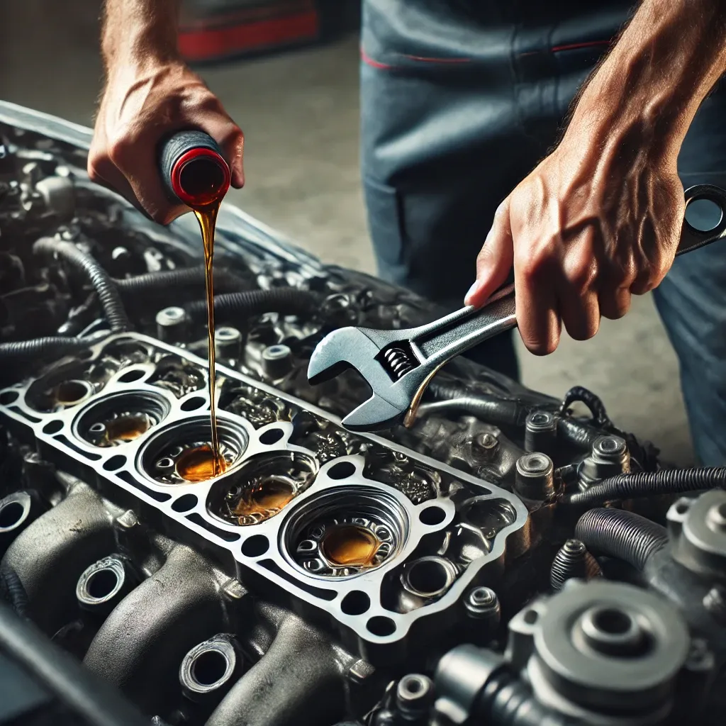 Engine oil leak replacement