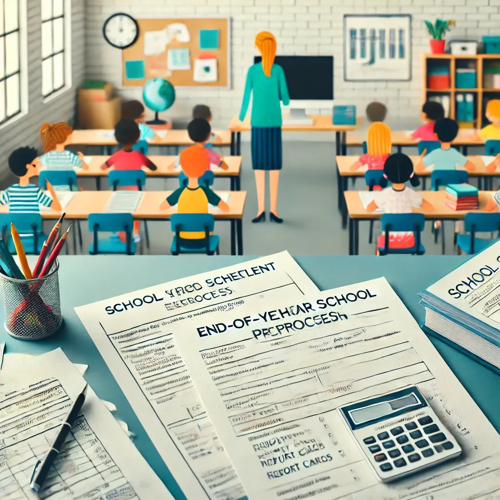 Elementary school school year -end settlement