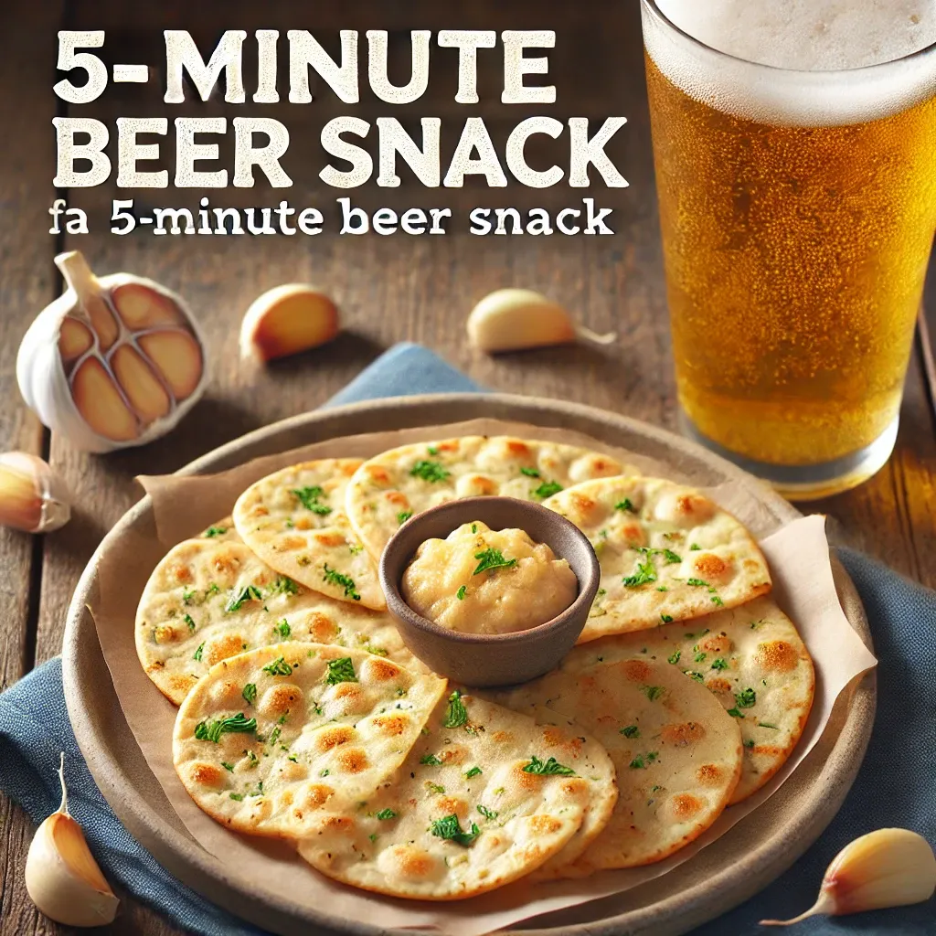 5 -minute beer snacks Tortilla Garlic Flat Brad :)