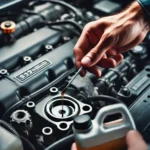 Automobile engine oil check