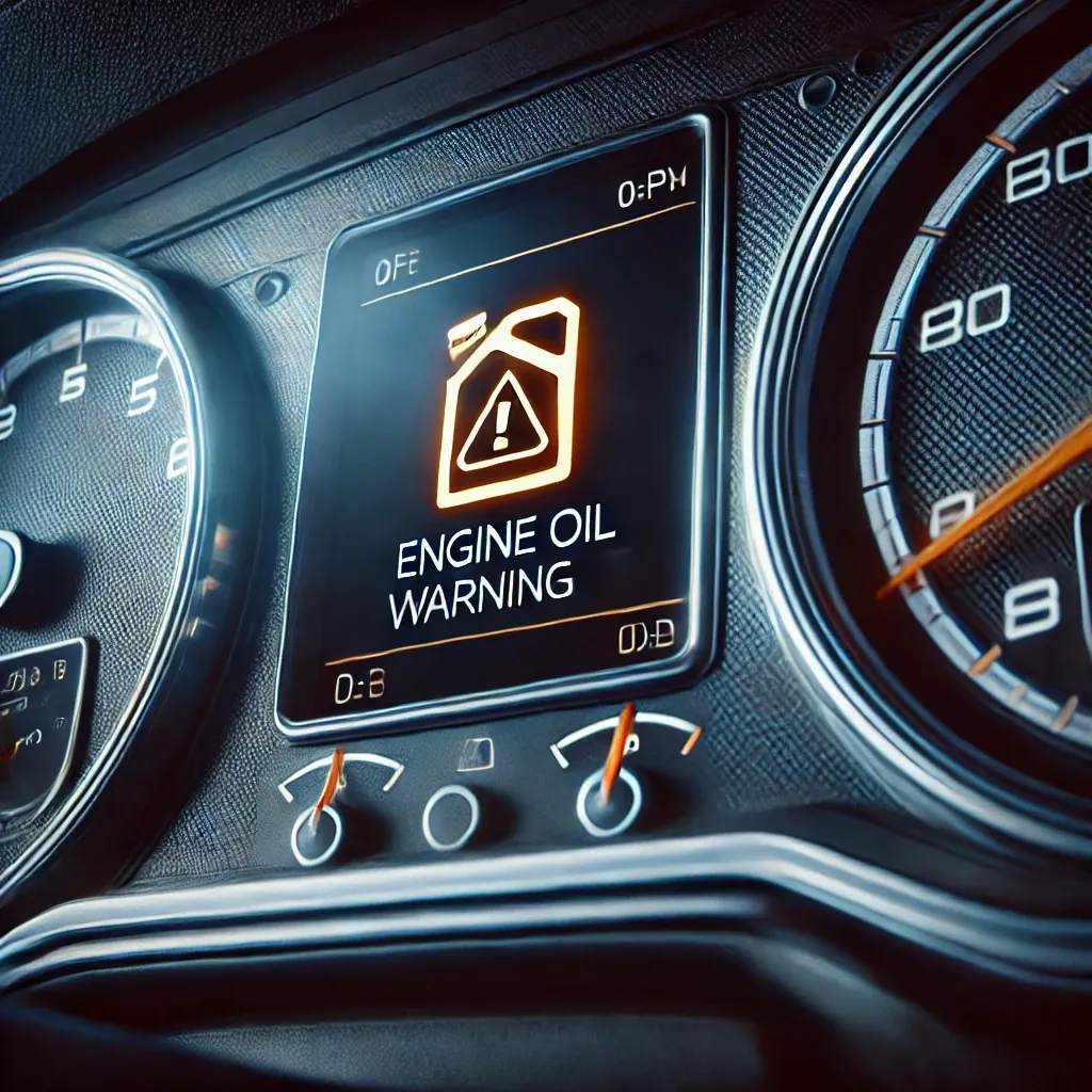 Engine oil warning lights