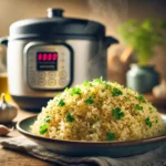 Electric pressure cooker garlic rice