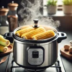 Boil the pressure cooker corn