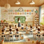 Elementary school student care classroom
