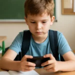 Elementary school student phone game