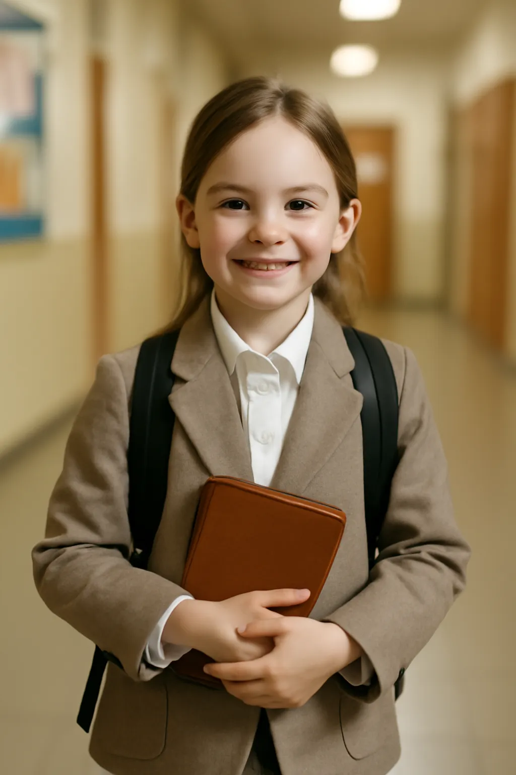 Elementary school guest look girl