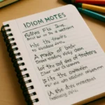 Elementary school idiom notes that elementary school students must know