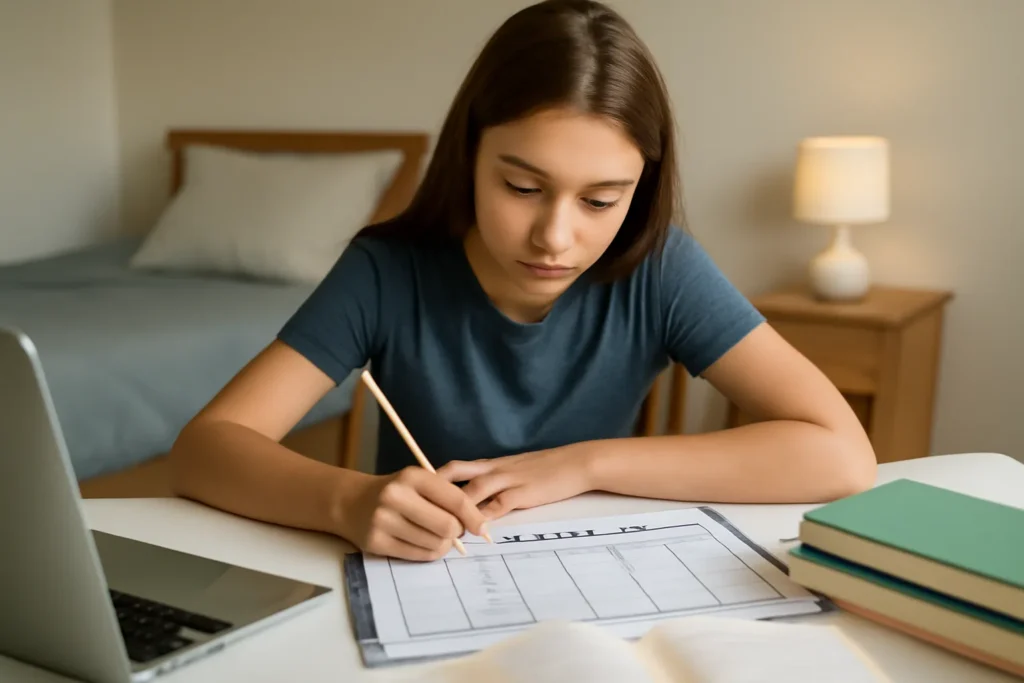 Middle school student study plan