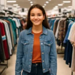 Middle school student clothing shopping mall
