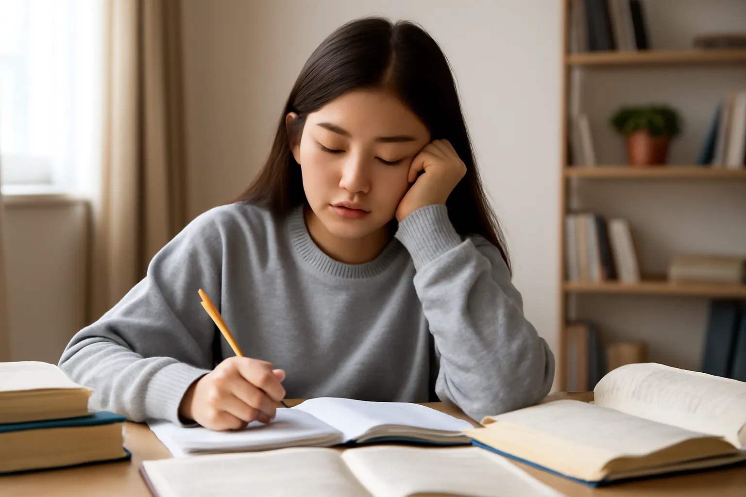 Middle school student midterm period