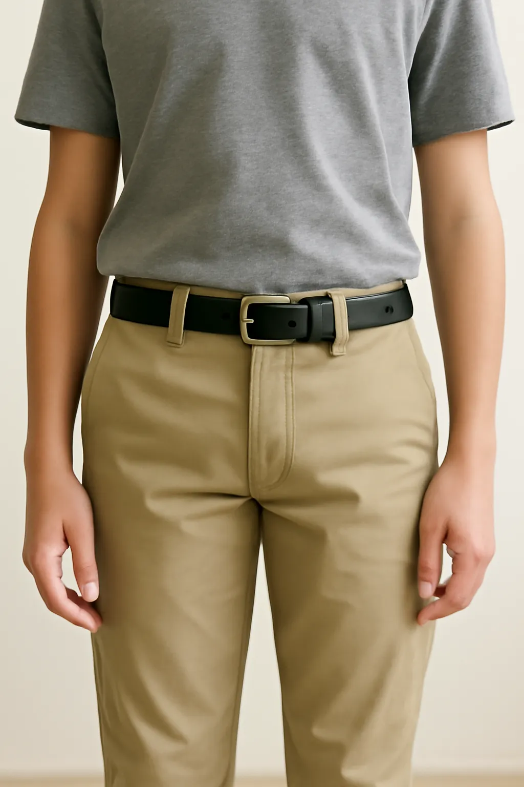 Middle school student pants belt