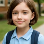 Elementary school student short hair