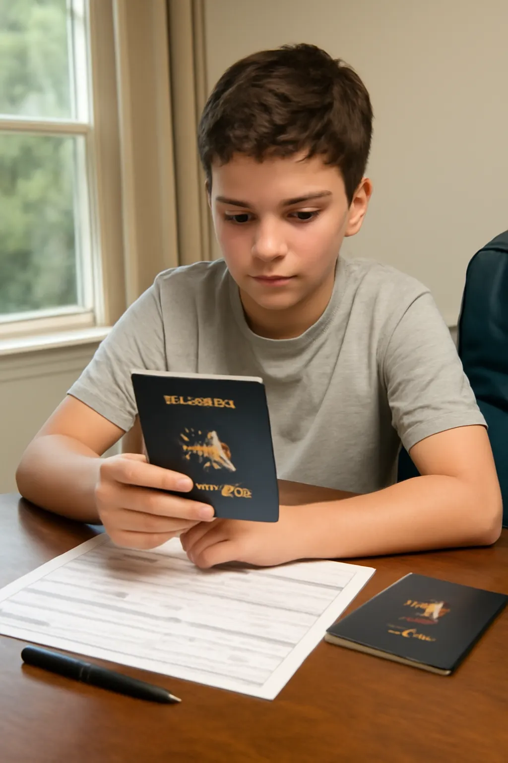 Middle school students' passport preparations