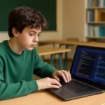 Middle school student coding study