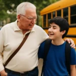 Middle school student grandfather