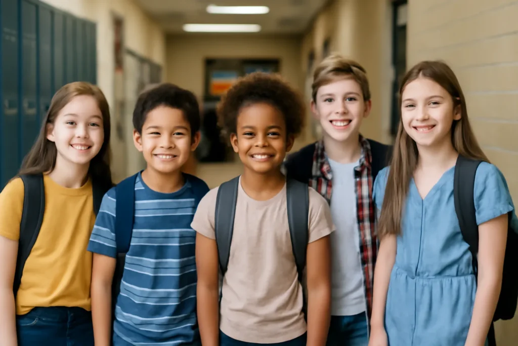 Middle school students in the first grade