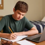 Middle school student study schedule