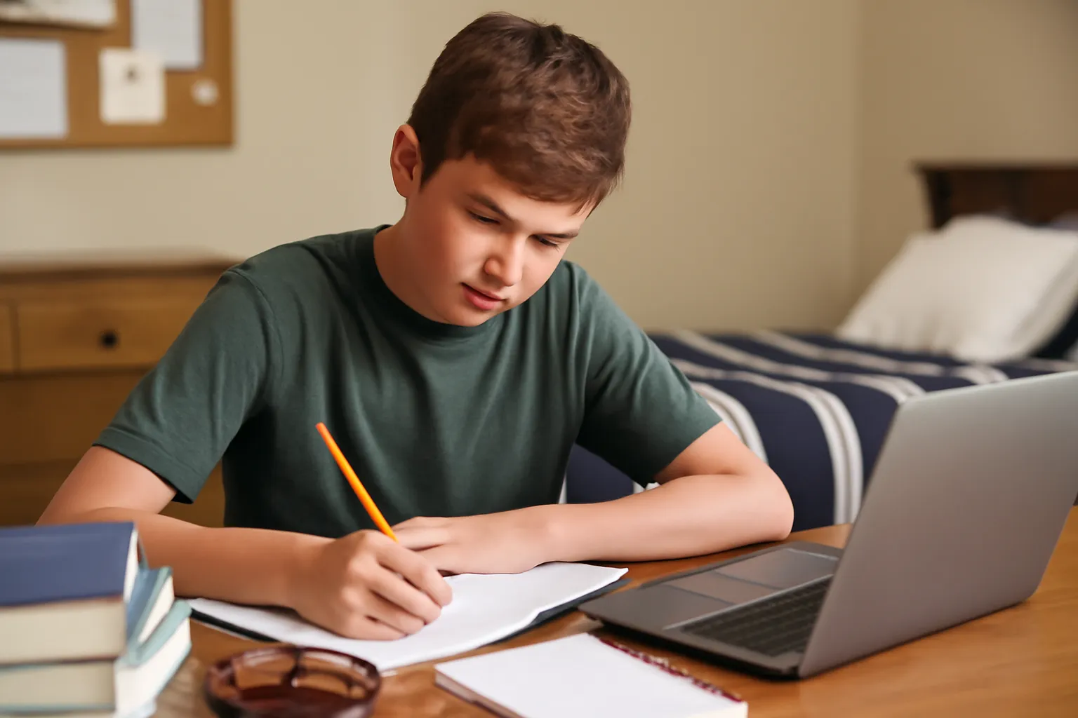 Middle school student study schedule