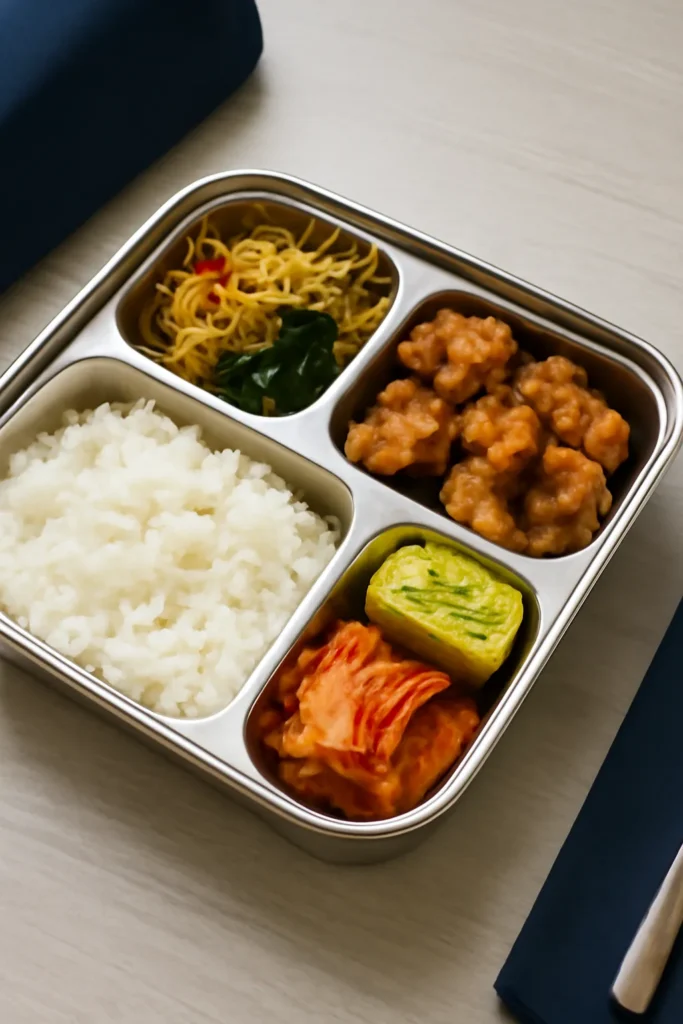 What is the lunch box side dish menu on the first day of high school lunch box?
