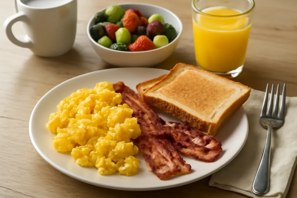 High school student breakfast menu