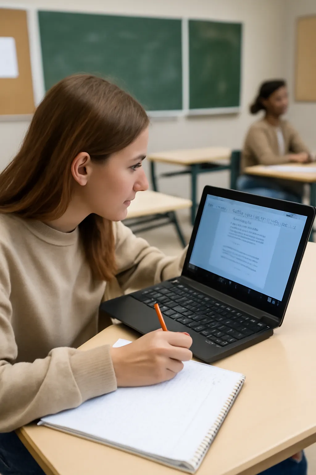 High school student notebook support