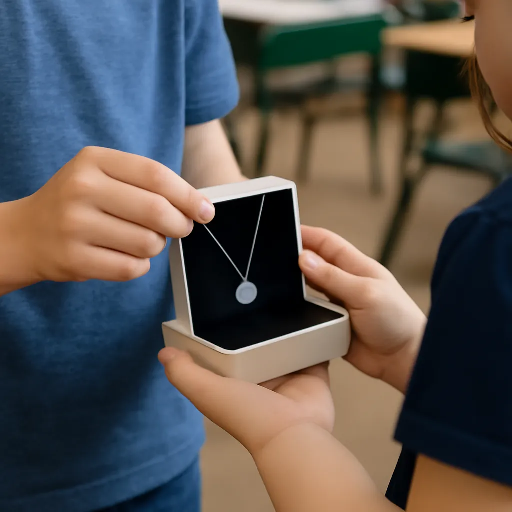 Elementary school necklace gift