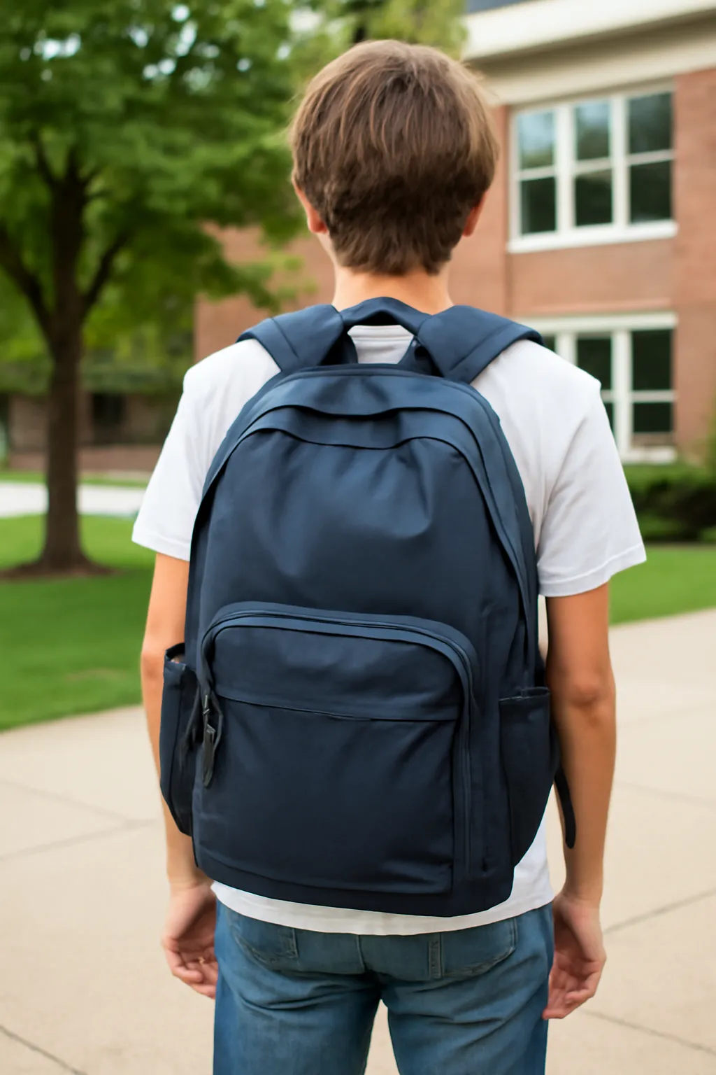 High school student backpack size