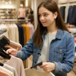 High school student clothes shopping