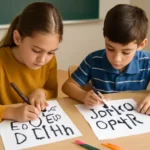 Making elementary school students, making fonts 2
