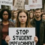 Rally against university student impeachment
