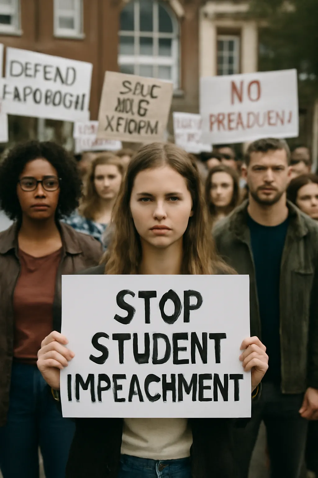 Rally against university student impeachment