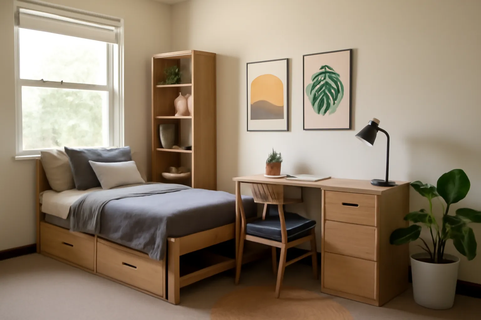 College student room decorating furniture