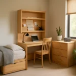 College student room interior furniture
