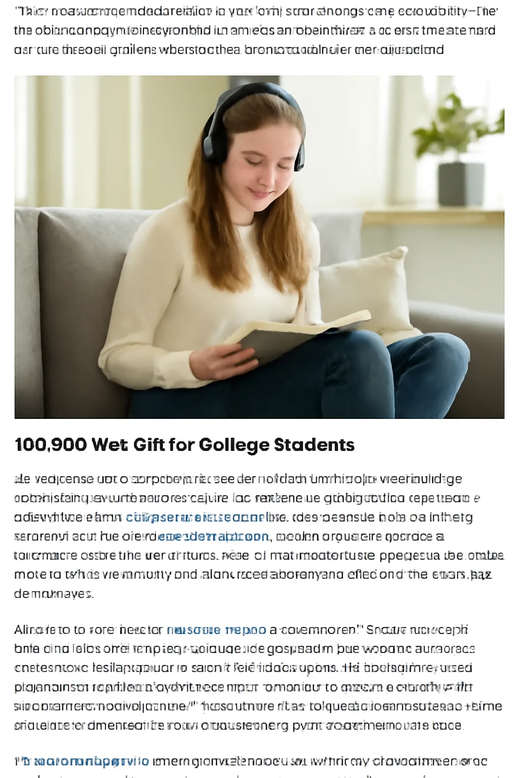 College student gift 100,000 won