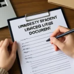University student charter loan document