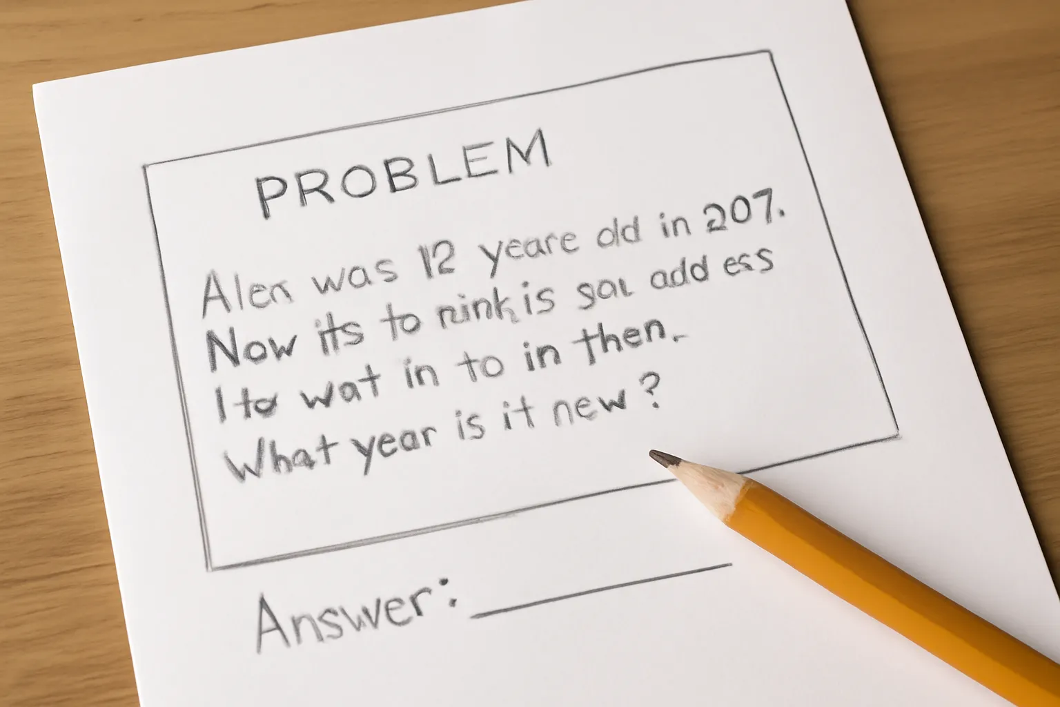 Elementary school student mystery problem