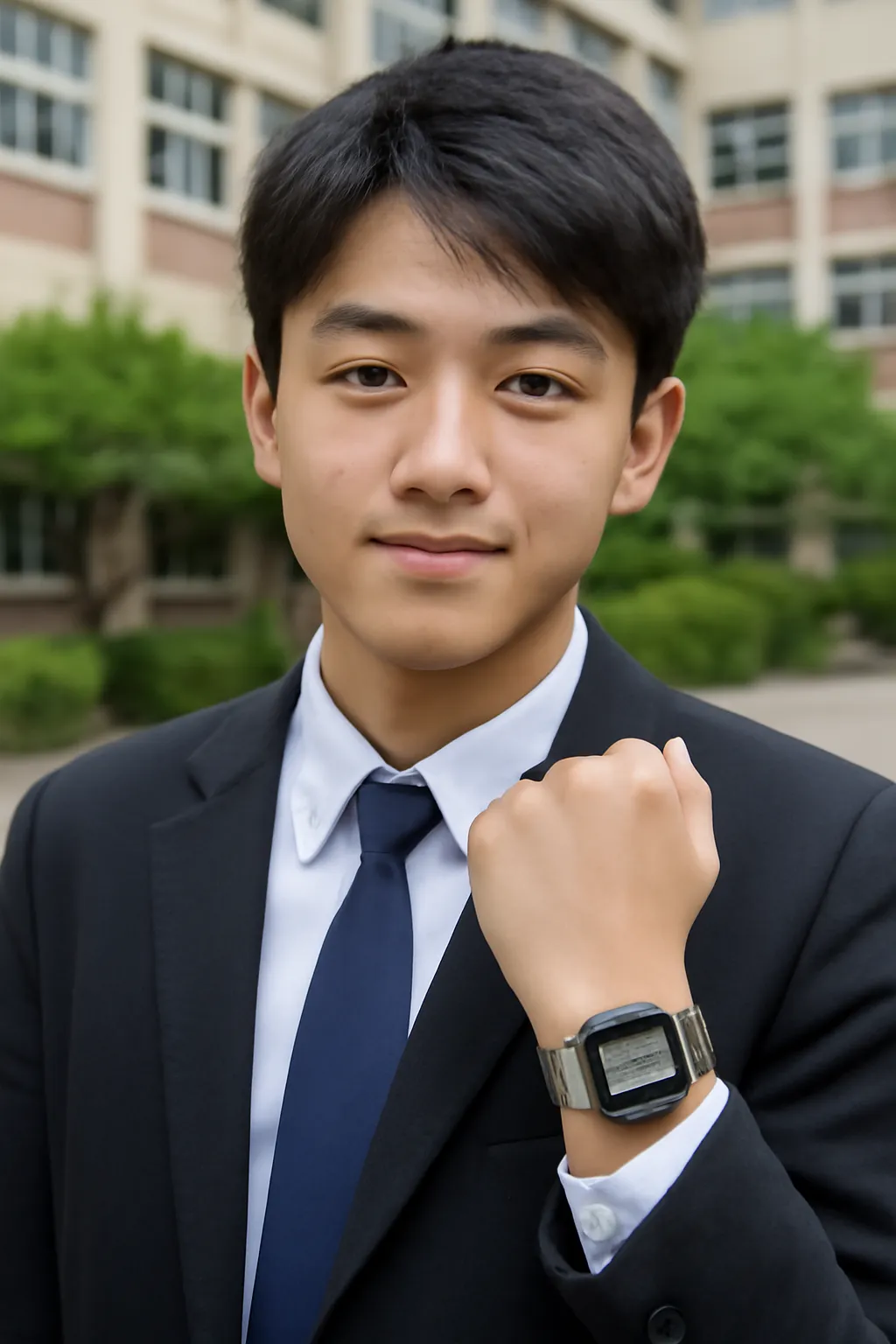 High school student clock cassio
