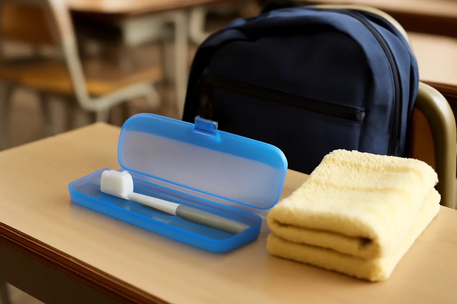 Elementary school toothbrush case