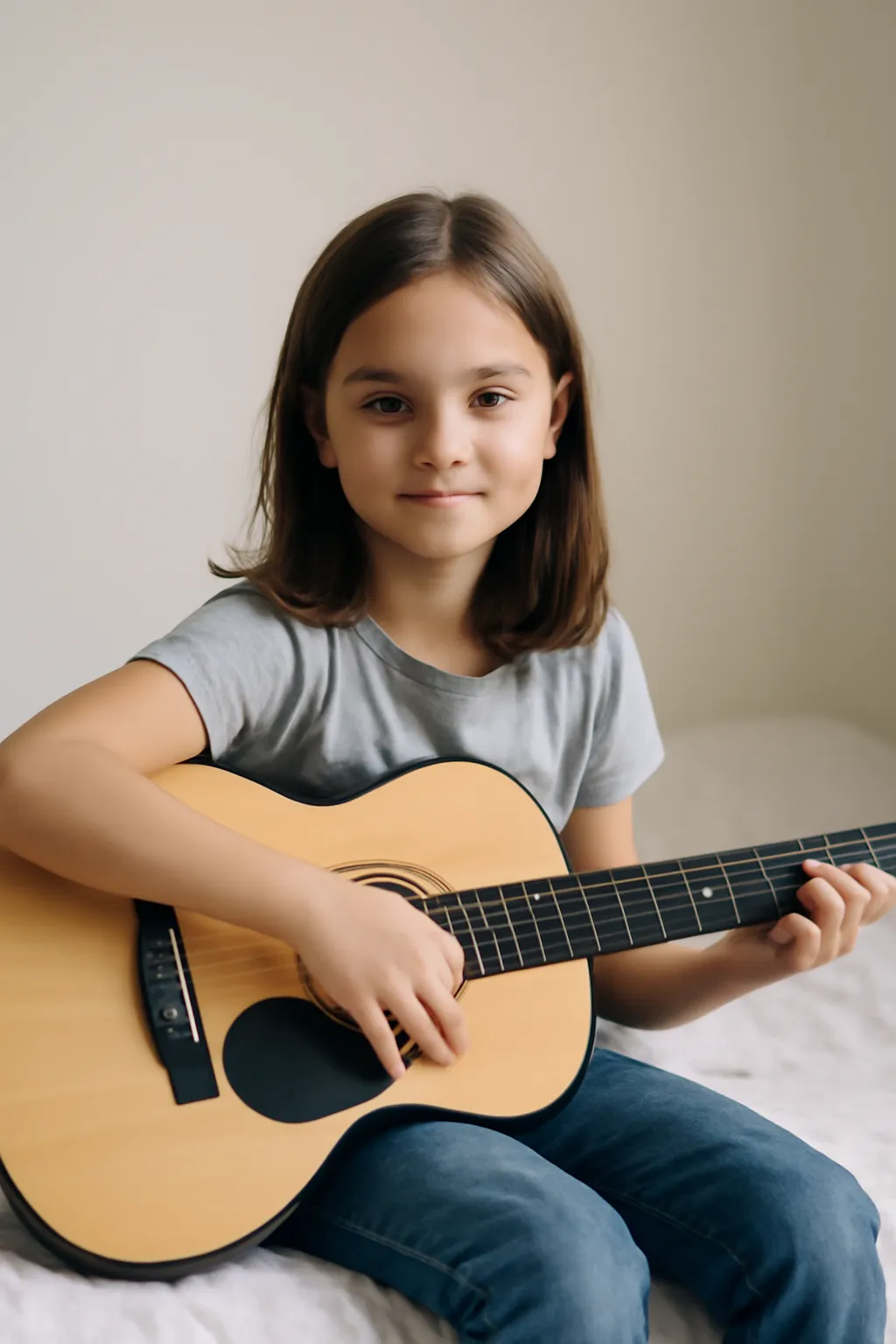 Elementary school student guitar size