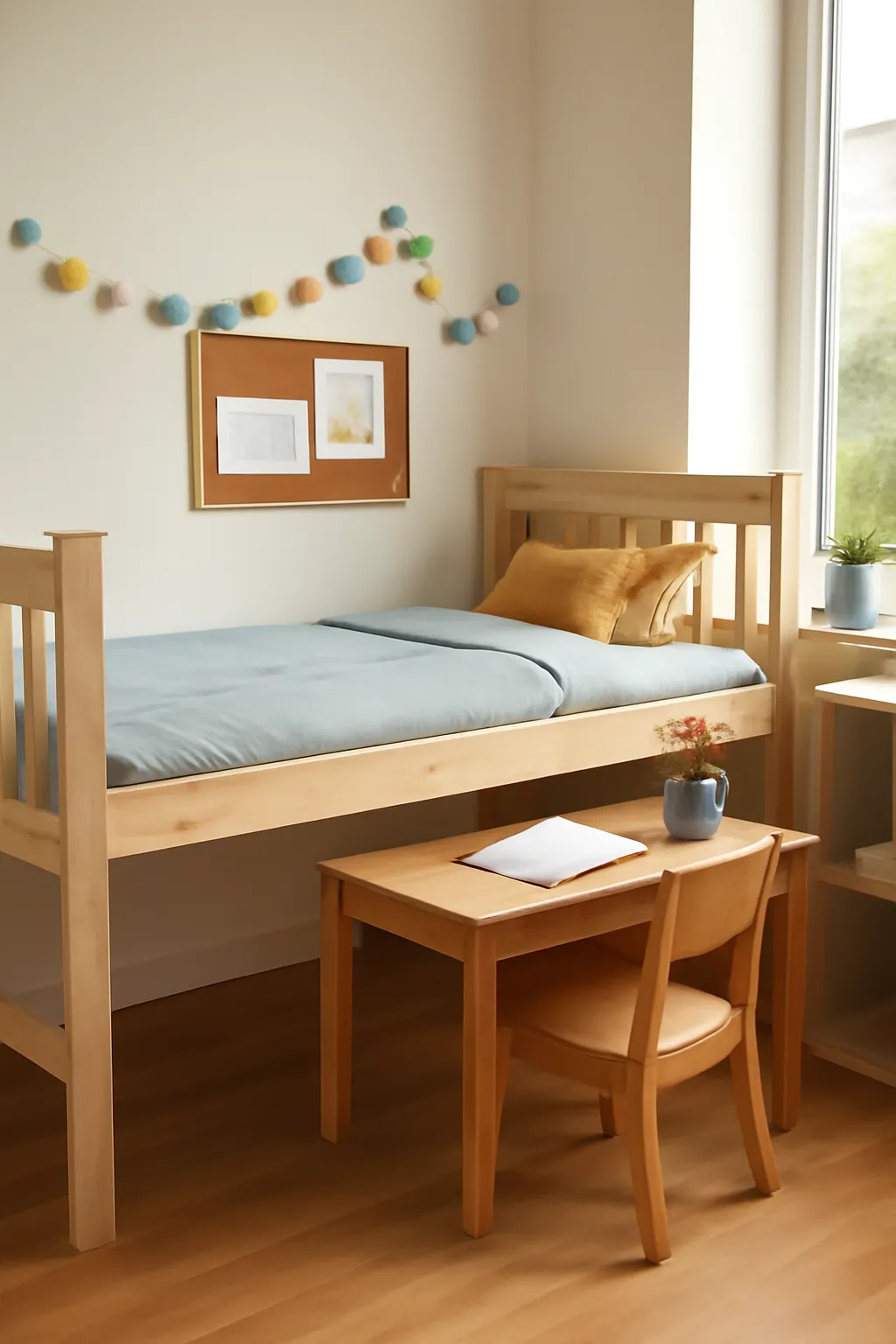 Elementary school bed desk location