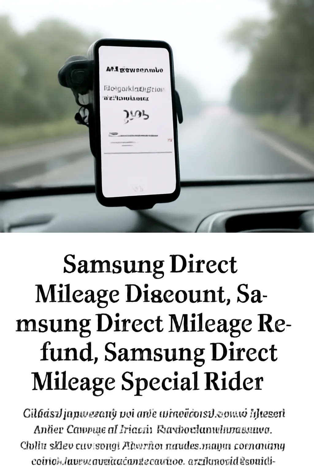 Samsung Direct Auto Insurance Mileage Discount Rate
