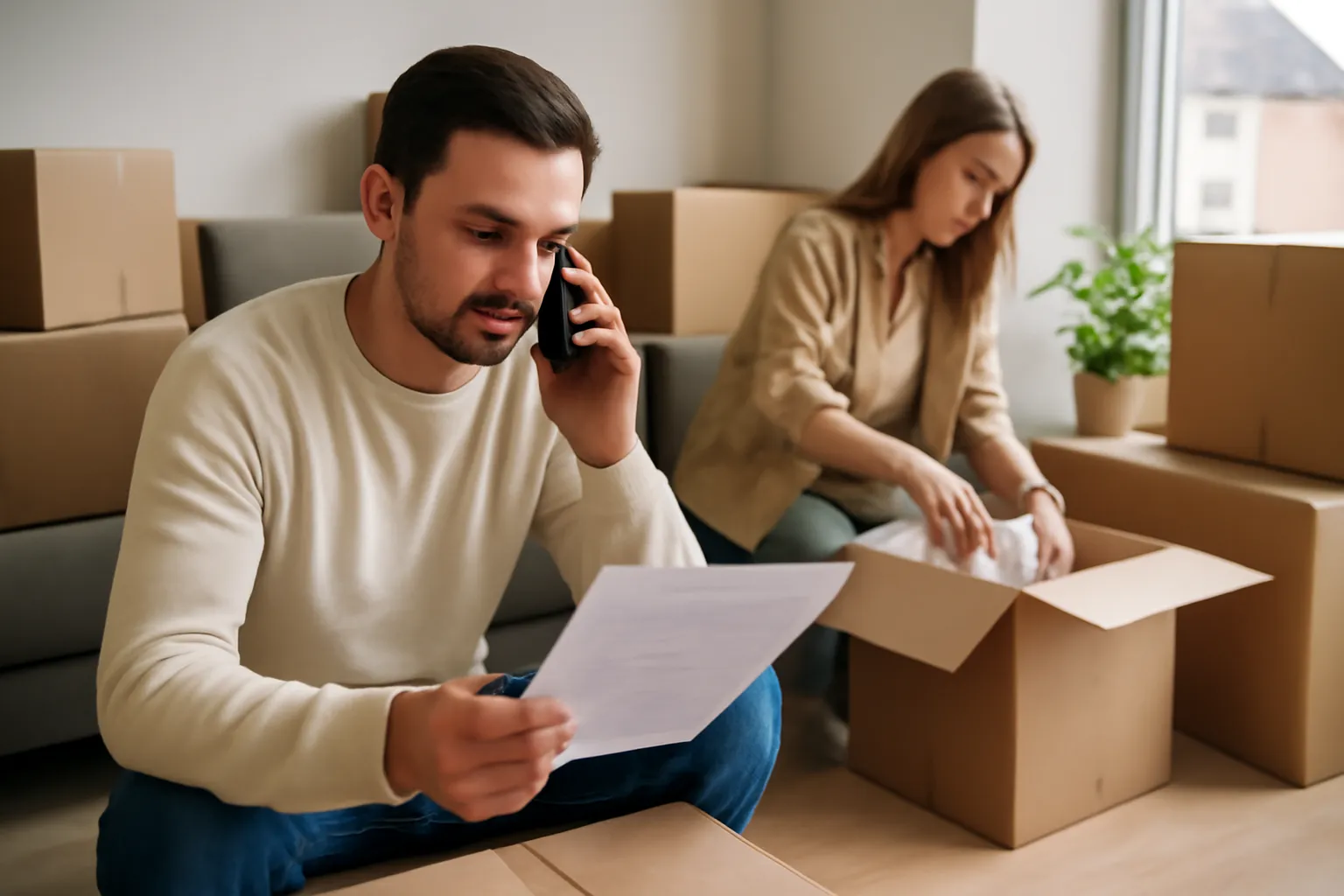 Application for city gas after moving