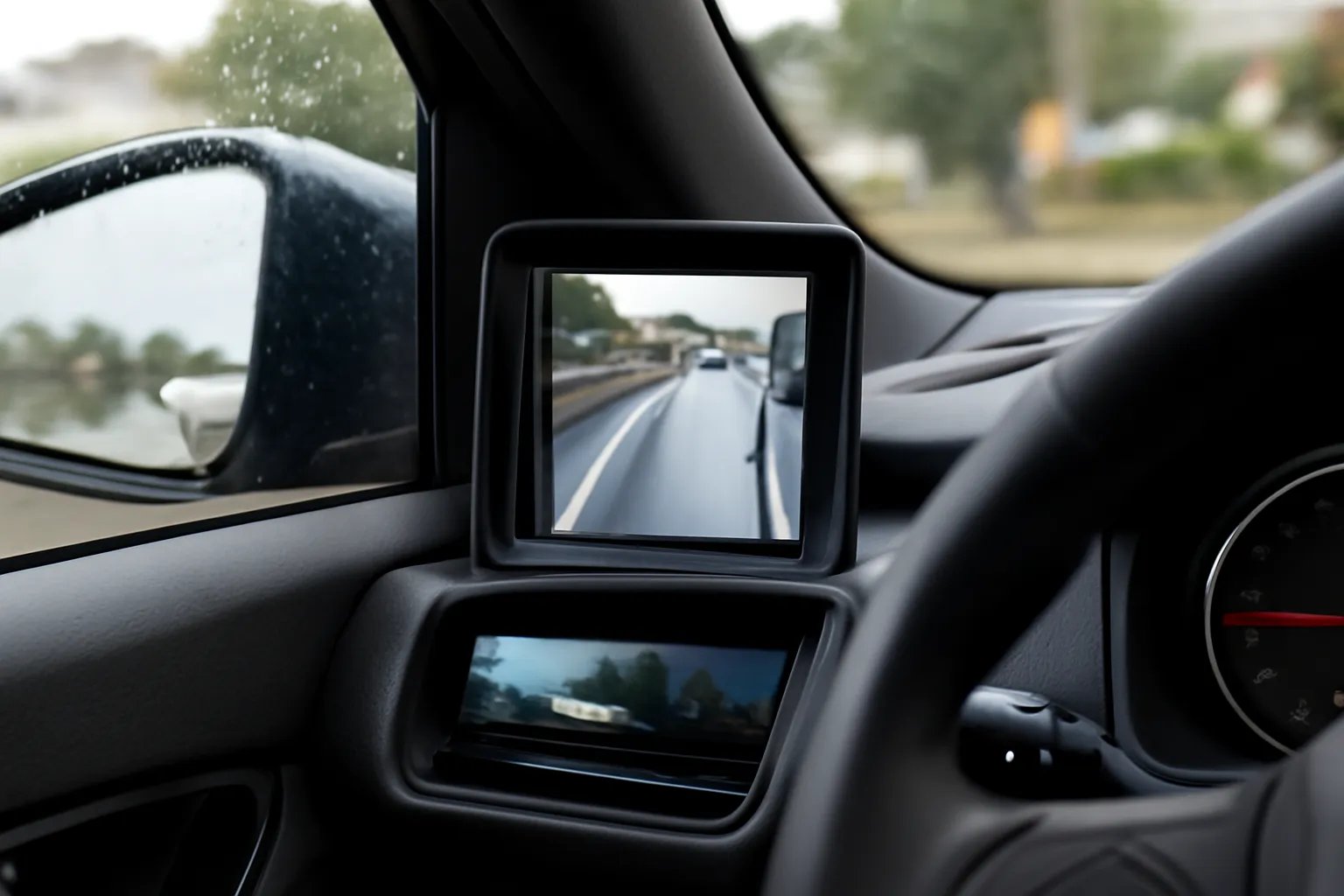 Side mirror camera monitor