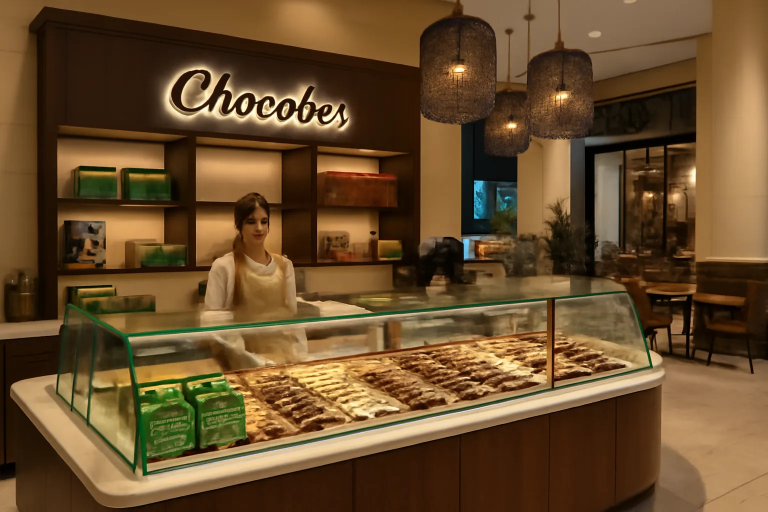 Dubai chocolate selling cafe