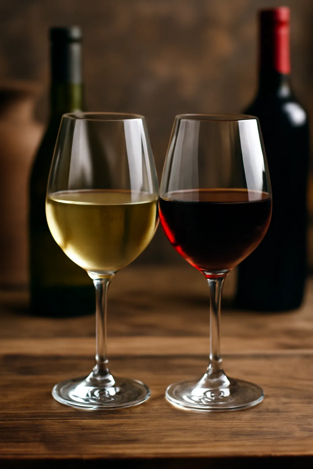 White wine red wine comparison