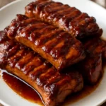 Moisture red wine rippled pork ribs