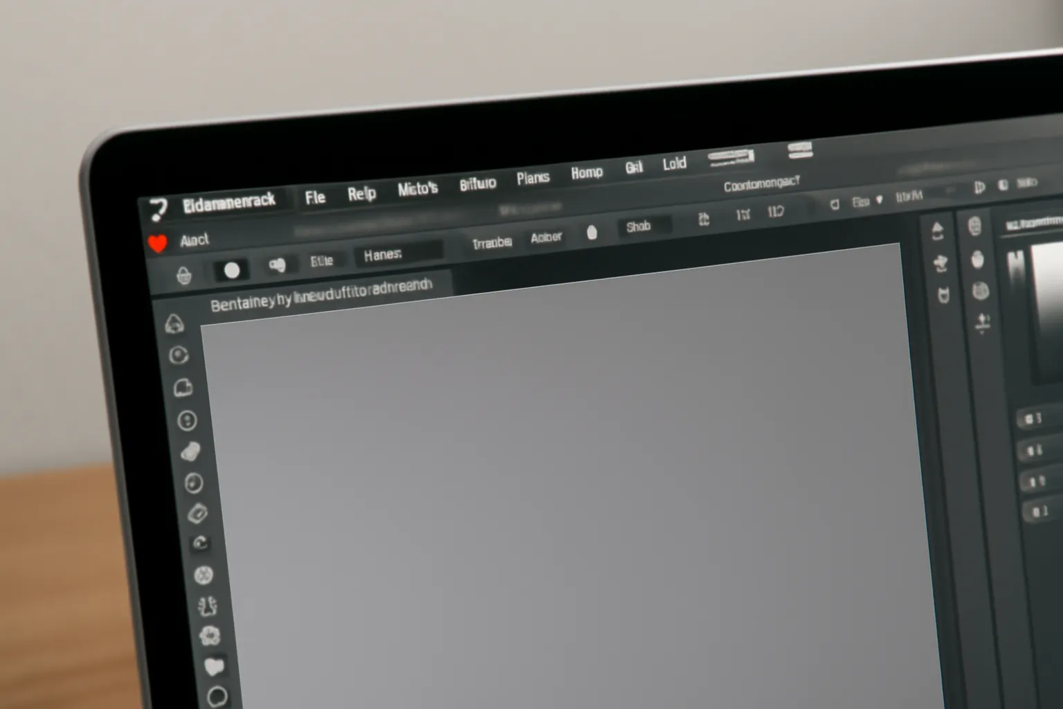 Photoshop menu bar