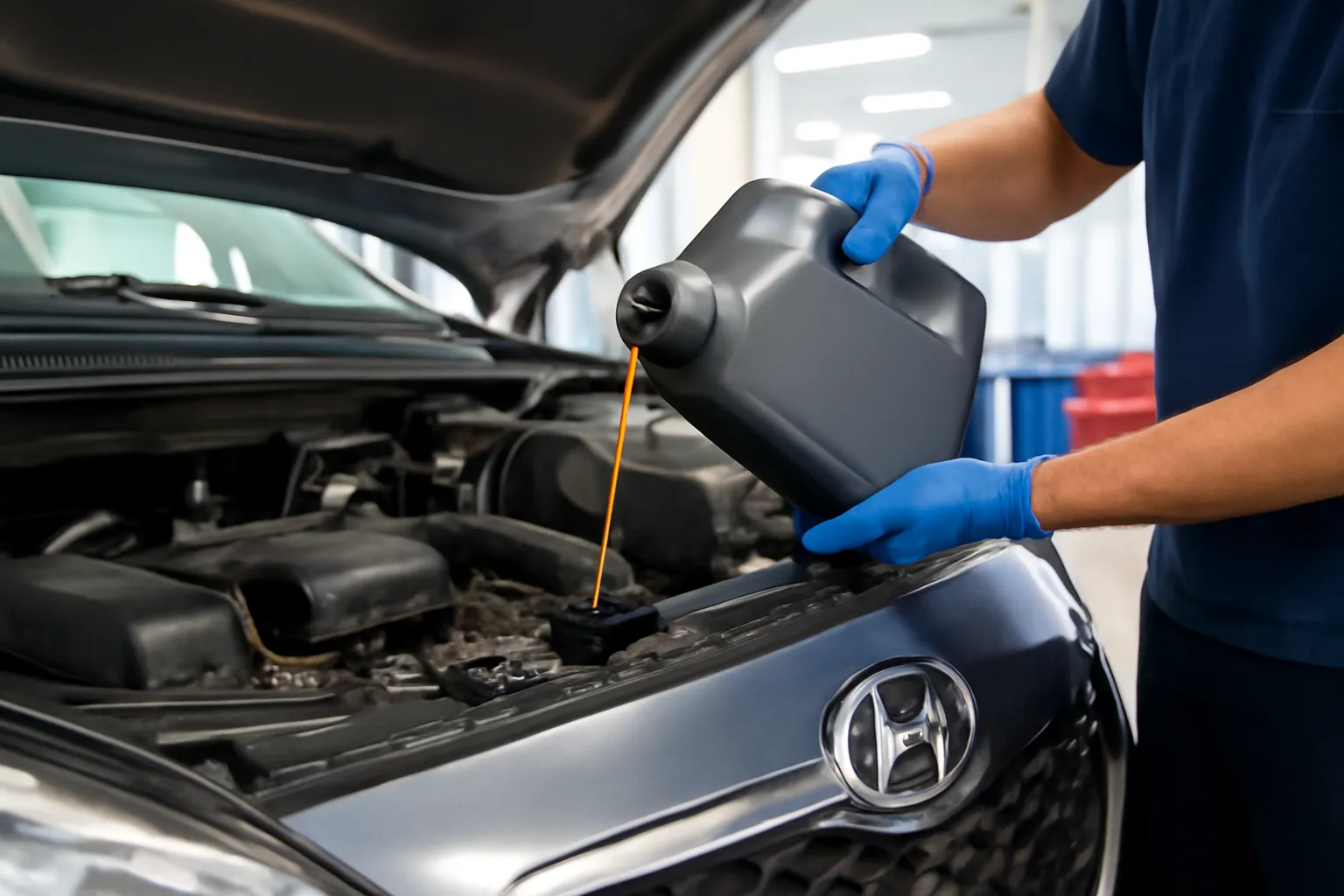 Hyundai Motor New Car Engine Oil Service